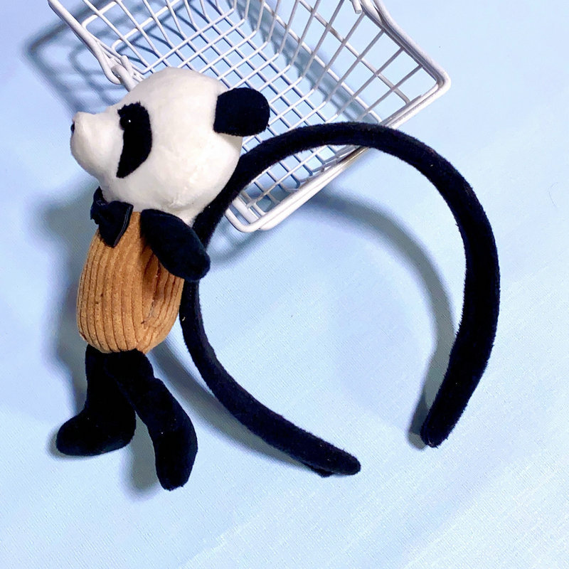 Cute cartoon panda hair bands, three-dimensional headbands, hair accessories, Ins-style figurines, hair clips for washing faces, and wholesale hair clips pic 7