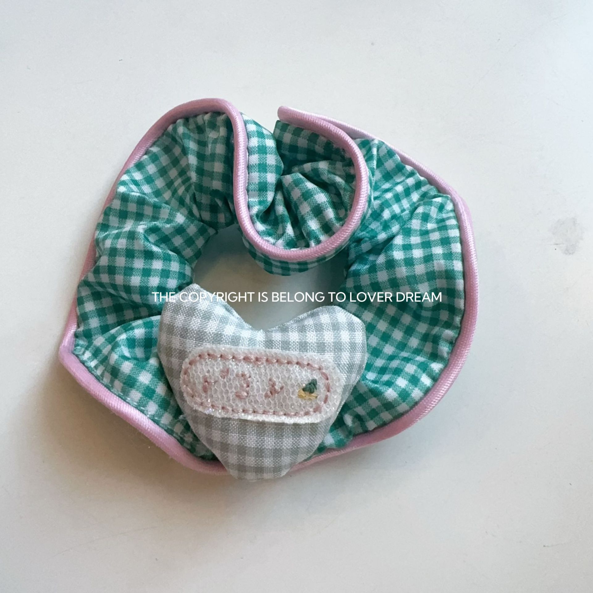 韩国ins新款彩色格纹爱心大肠发圈 甜美可爱头绳扎丸子头头饰发饰详情27