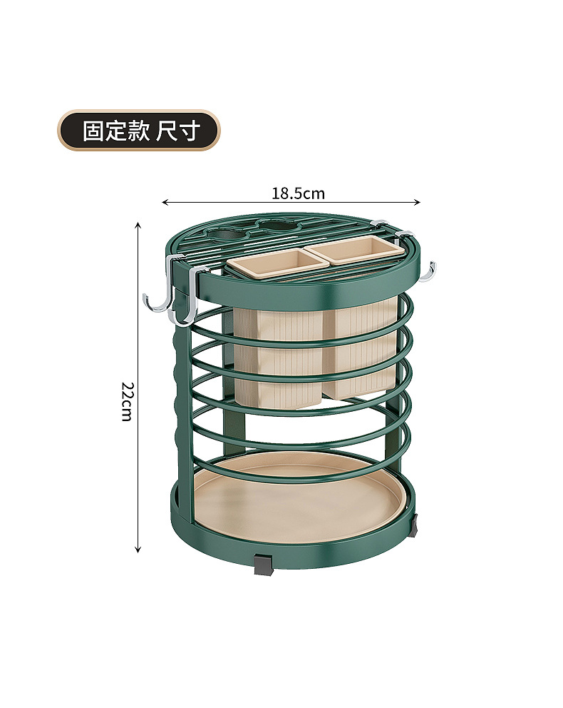 厨房创意可旋转刀架 轻奢刀具 多功能置物架 挂钩筷子勺子新款收纳架 多功能刀架 多功能刀座 厨房用品 多功能收纳架 刀架详情18