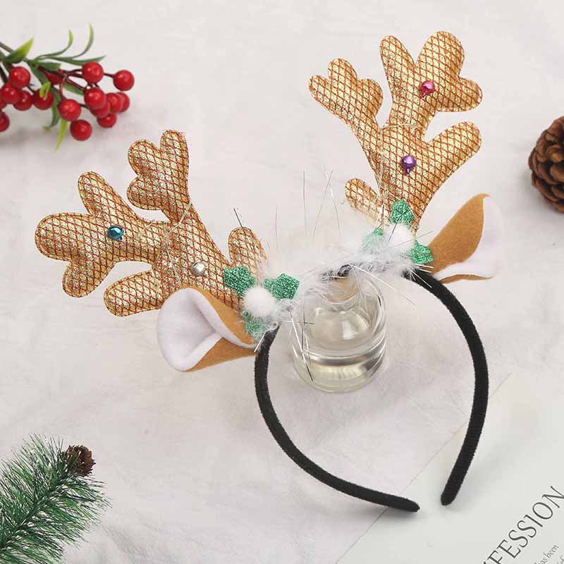 European and American Christmas glowing headbands, reindeer antler headwear, party headbands, Christmas small gifts, party performance dress-up headbands pic 8
