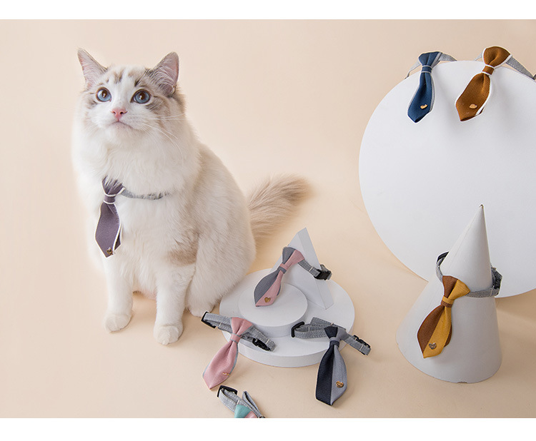 New adjustable pet collars and ties, Korean-style color-matched dog collars and ties, dog neck collars, one-piece consignment pic 8