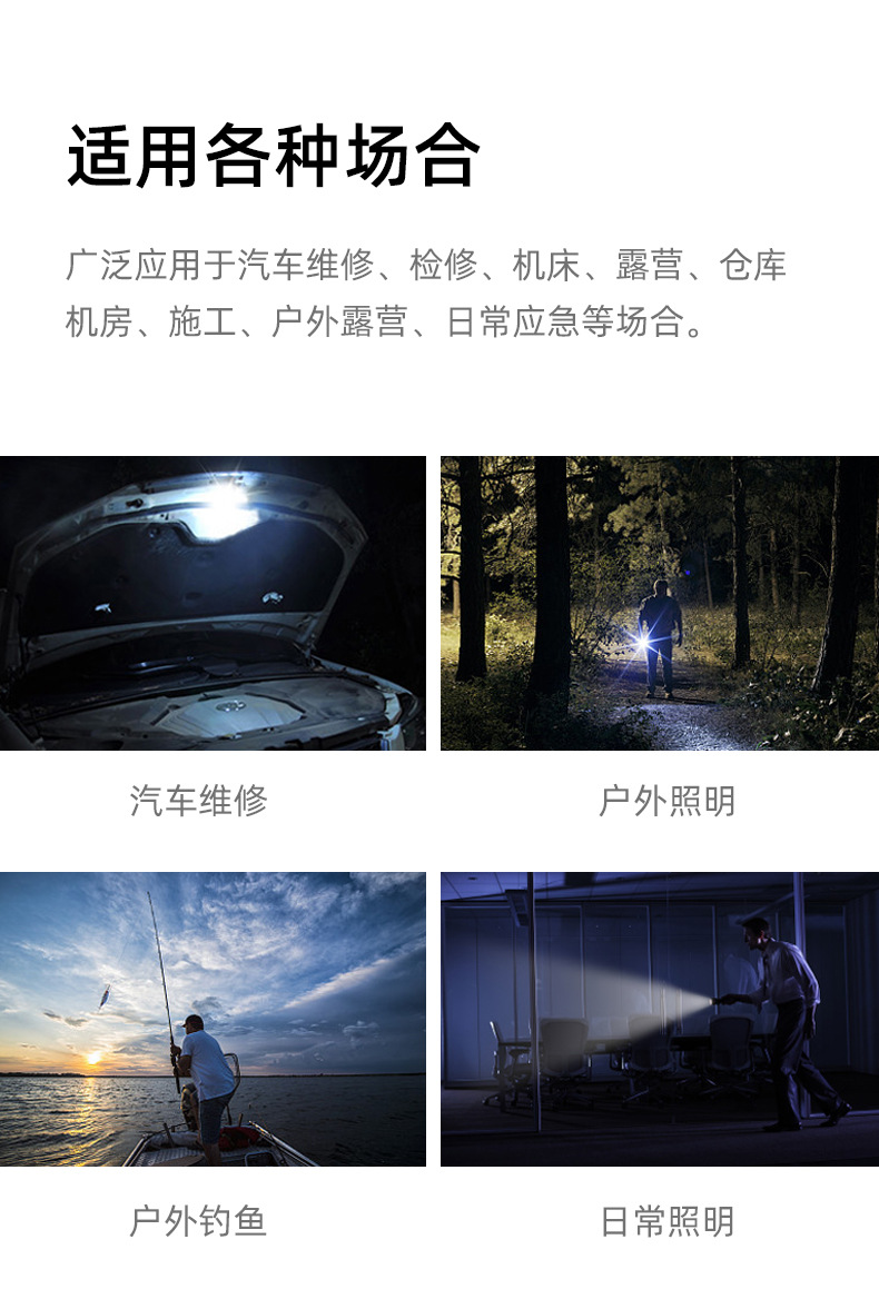 Shenhuo High-intensity flashlight, long battery life, LED lighting, long-range flashlight, hotel and guesthouse emergency fire-fighting flashlight pic 13