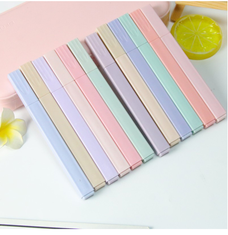12-color notebook pen, creative stationery, student key point marking pen pic 9