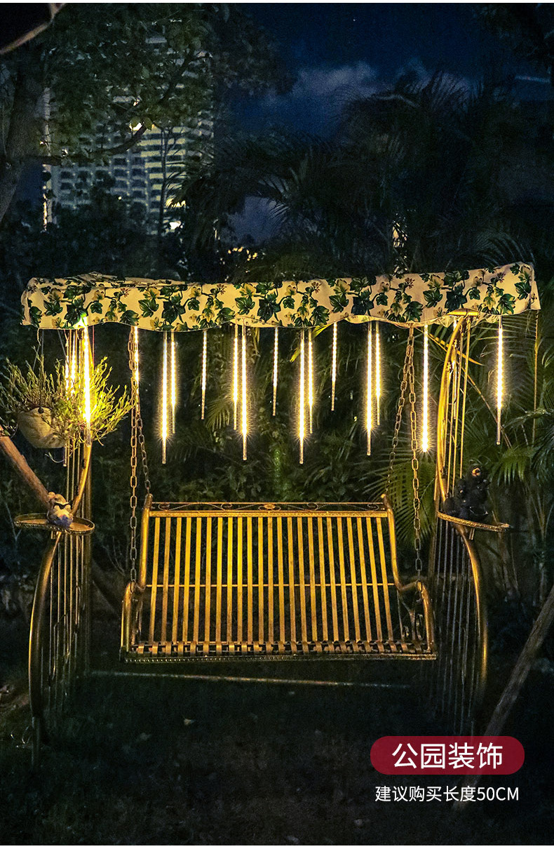 New outdoor light strips, meteor shower lights, Christmas tree hanging lights, landscape lights, garden lights, LED meteor tubes pic 15