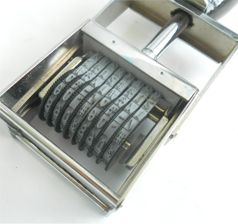 MJ32N-28 metal frame number stamp, 5mm in height, 8-digit adjustable digital batch number stamp, date stamp pic 1
