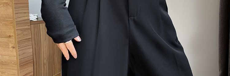 黑色西装裤女春秋新款韩版休闲直筒垂感宽松阔腿裤高腰显瘦长裤潮详情12