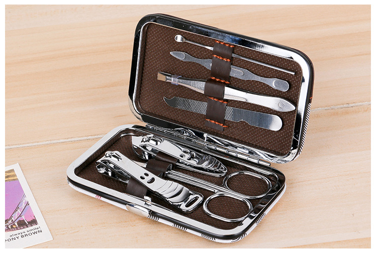 Nail clipper set manufacturer direct sales upgrade Smile 7-piece set New nail clipper set custom nail art set pic 9