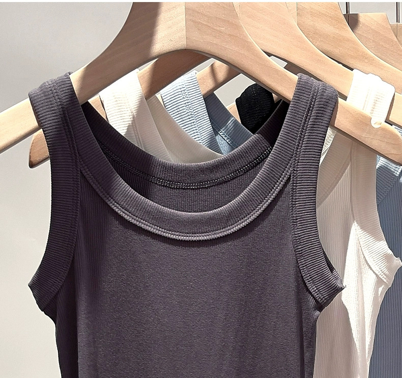 代发包邮抖音爆吊带女士背心女内搭2023年春夏季新款修身打底衫女详情6