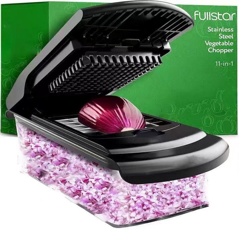 The new 18pc multi-functional vegetable slicer and shredder is selling well across borders and is available in stock pic 5