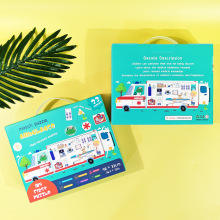 跨境亚马逊儿童贴纸书3-6岁手工diy恐龙拼图贴画书早教玩具贴纸本详情15