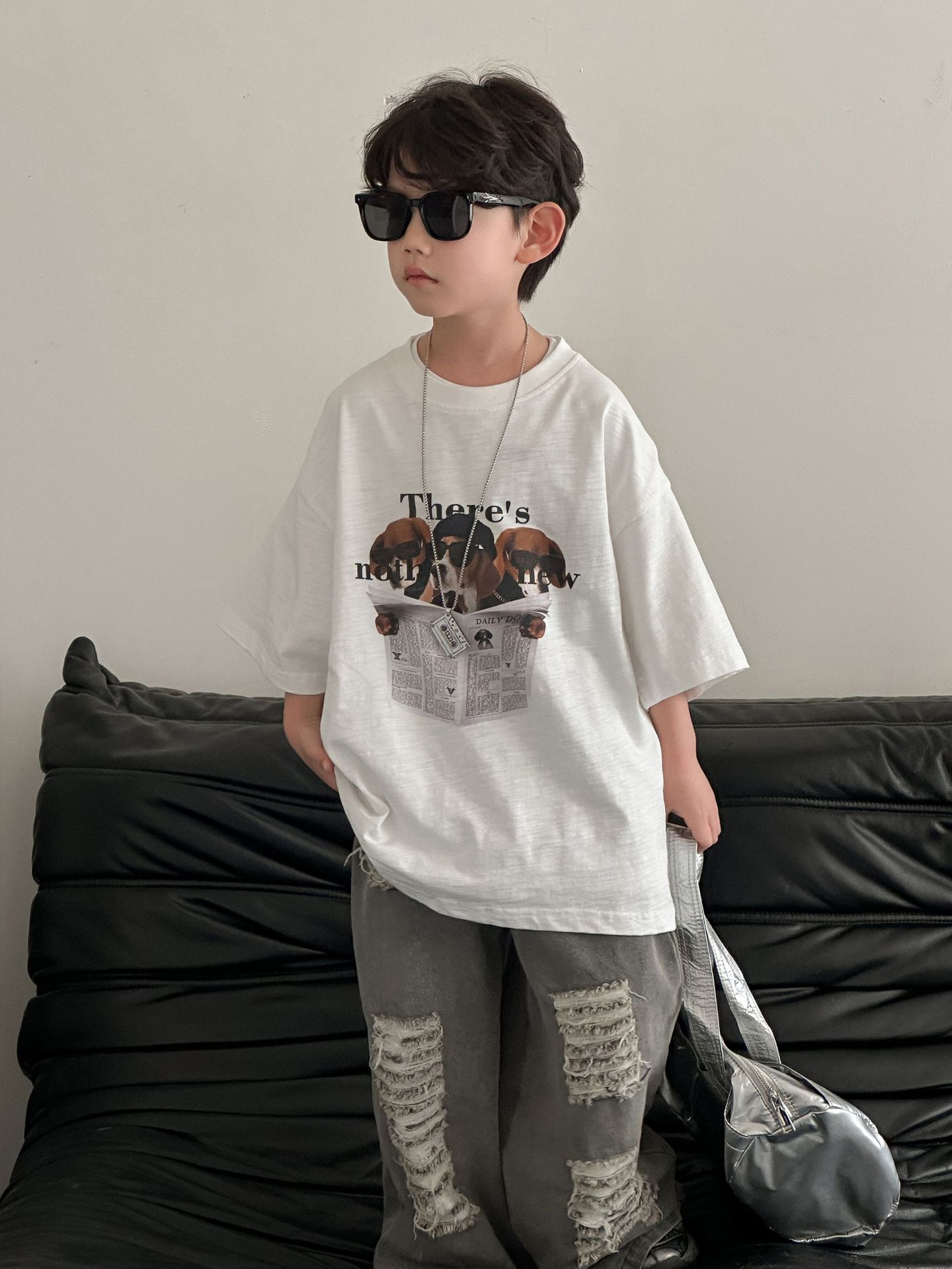 儿童纯棉T恤2025夏季新款韩版男童短袖薄款中小童上衣童装夏装潮t详情10