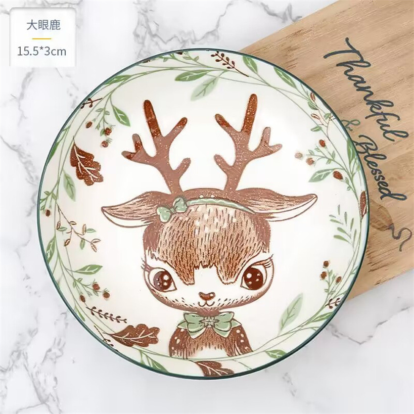 6.25-inch ceramic plates, first-grade round plates, ceramic fruit plates, bowls, plates, rice plates, tableware, vegetable basins, Yiwu products pic 6