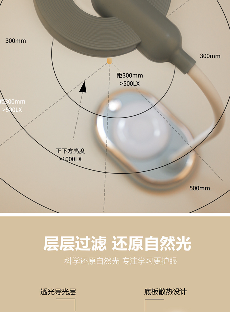 usb充电折叠桌面台灯护眼led台灯 学生学习创意礼品宿舍书桌台灯详情8