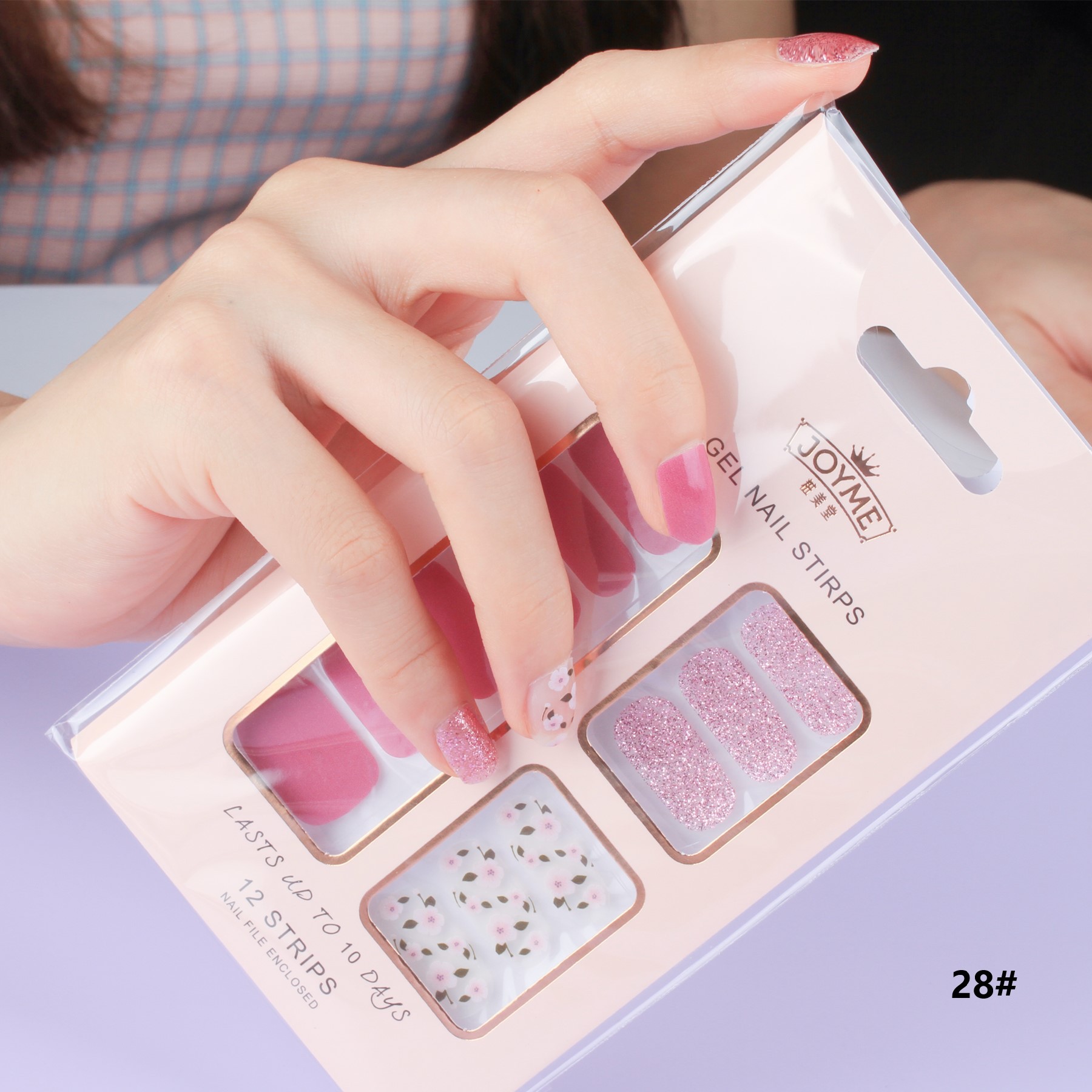 Custom-made 12-piece box set of waterproof nail stickers that are popular among Internet celebrities pic 40