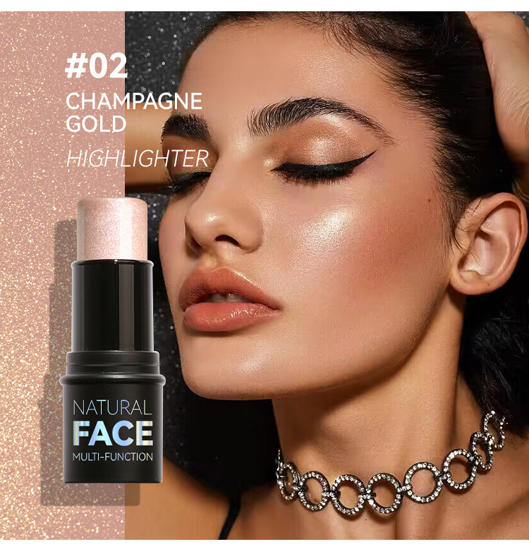 轮廓跨境专供高光修容棒脸部阴影彩妆多用阴影棒腮红膏卧蚕笔详情6