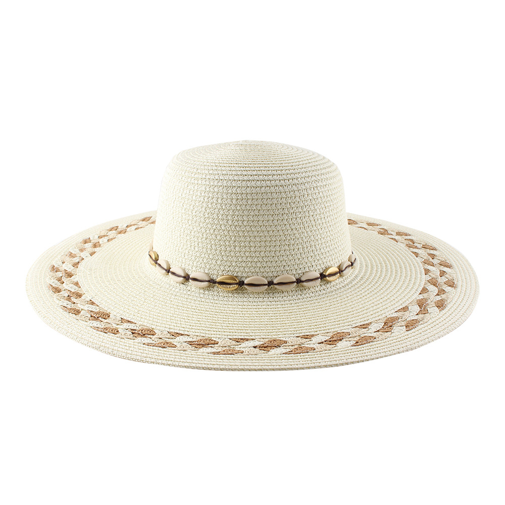 Protector solar Señora Gran longitud trenzada visera sombrero nuevo estilo sombrero de moda mujer versión coreana primavera verano viaje playa sombrero de paja personalizado pic 16