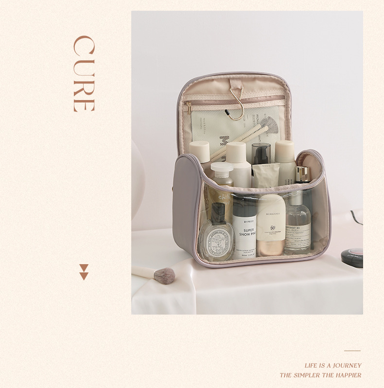透明手提化妆包通勤旅行收纳包现代简约洗漱包优雅女化妆品收纳包详情27
