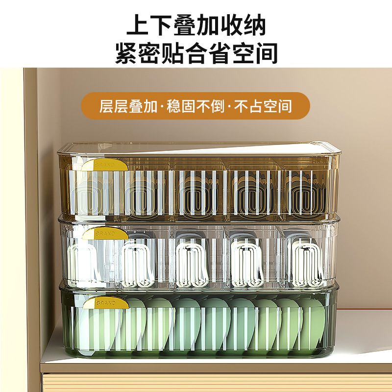 Light luxury home wardrobe underwear storage and organization box, drawer-type stackable storage box, compartments for socks and underwear storage box pic 1