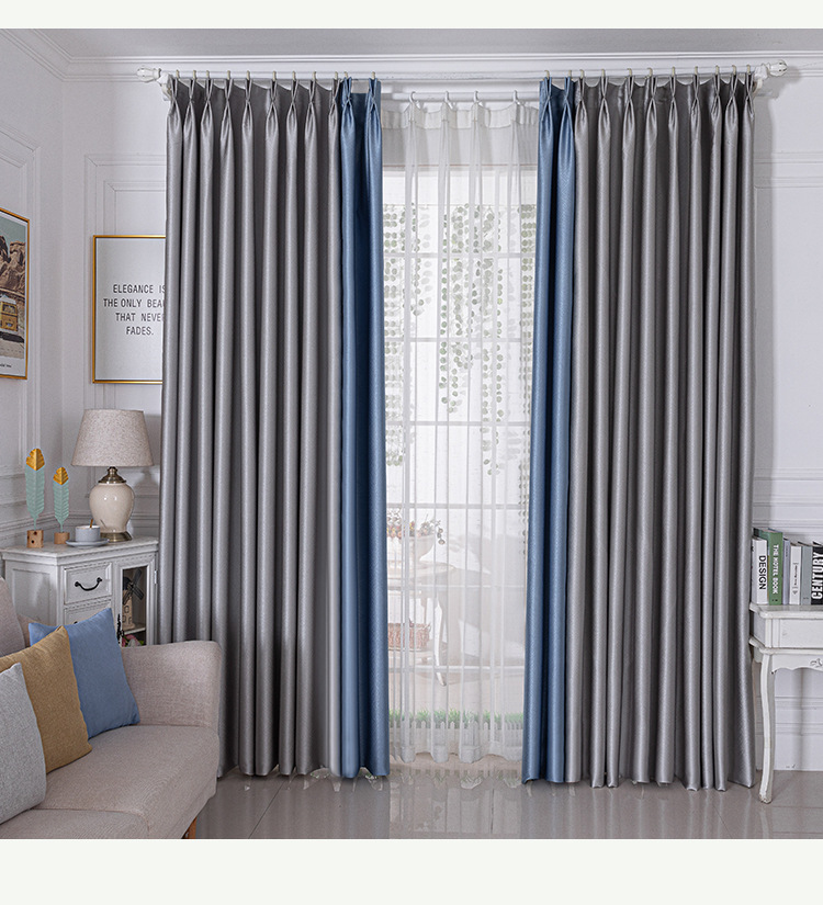 Full-blackout bedroom light-blocking curtains 2022 new style living room home hotel sun protection and heat insulation high-precision curtain fabric pic 33