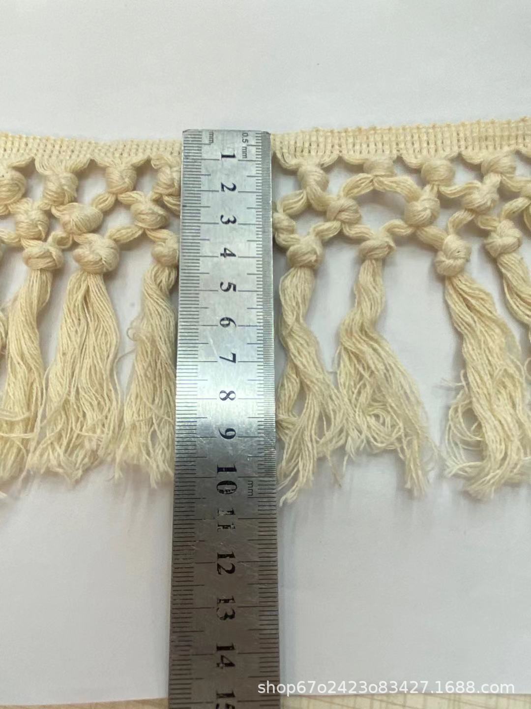 Factory direct supply of knotted tassel lace home textile accessories, DIY clothing accessories knotted tassel lace pic 5