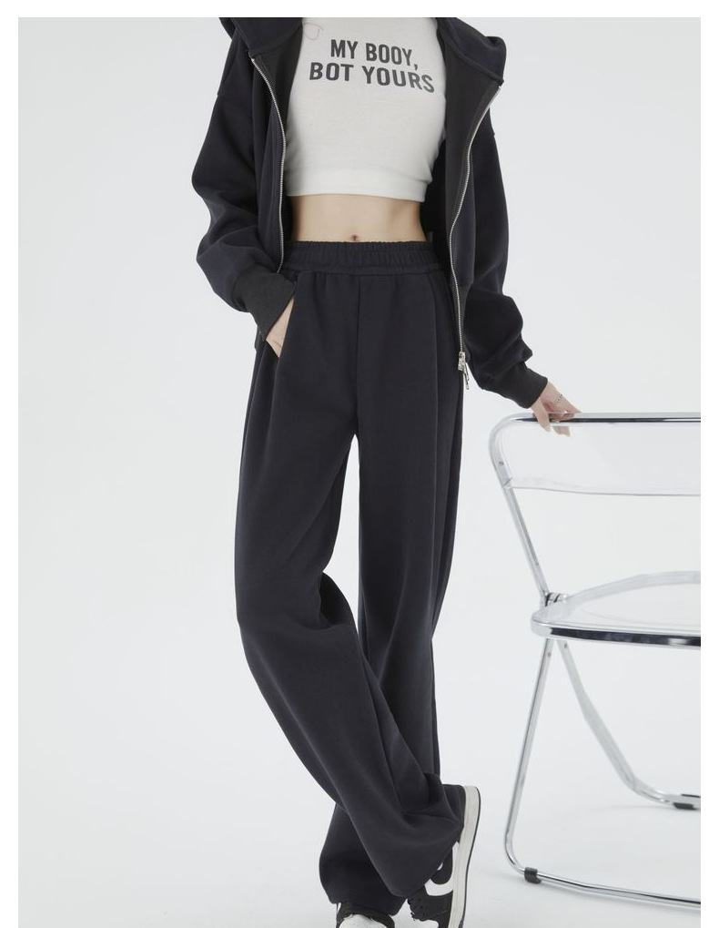 【云朵套装】连帽加绒双拉链空气棉运动高腰欧美风时尚卫衣套装女详情21