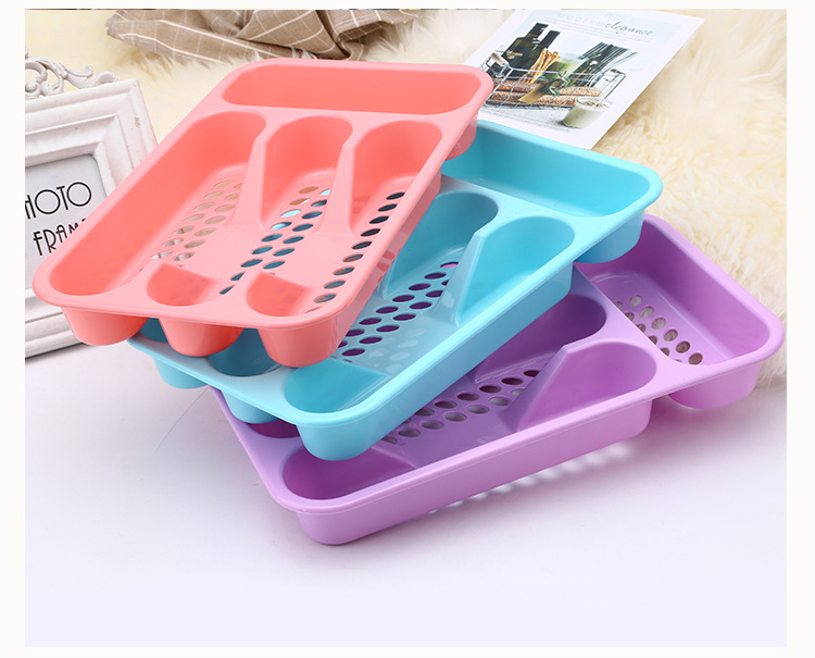 Modern, simple and creative home thickened plastic knife and fork plates, kitchen drawer compartments, tool storage boxes, direct supply from the manufacturer pic 7