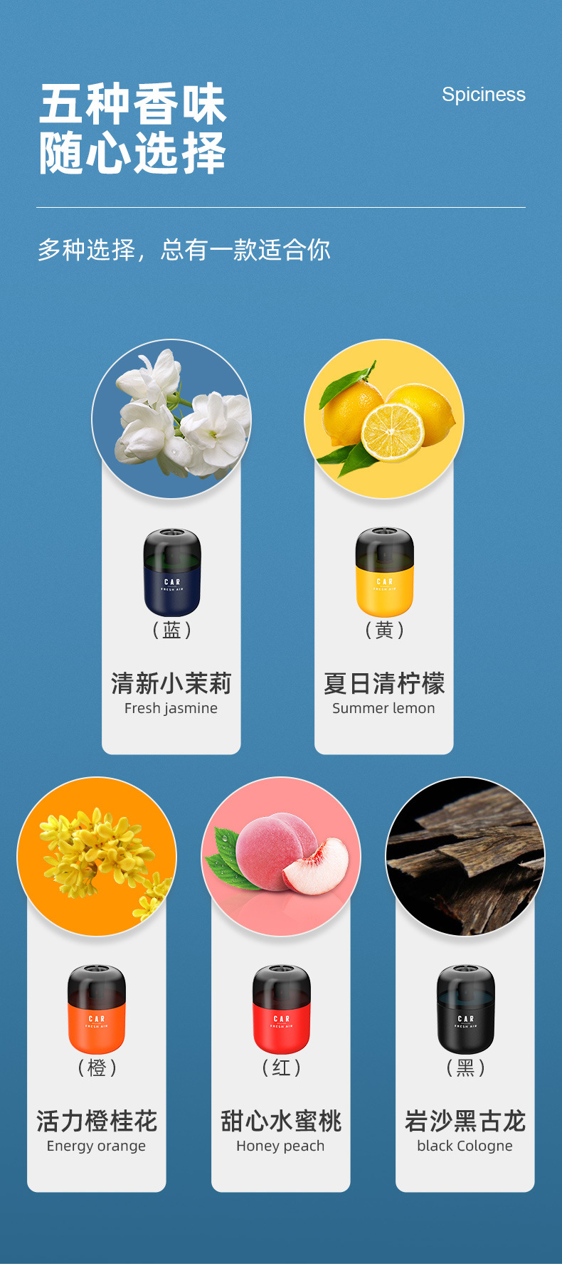 车载香薰香水 固体香膏水膏家居汽车香水摆件 福鹿小哈曼汽车香薰详情10