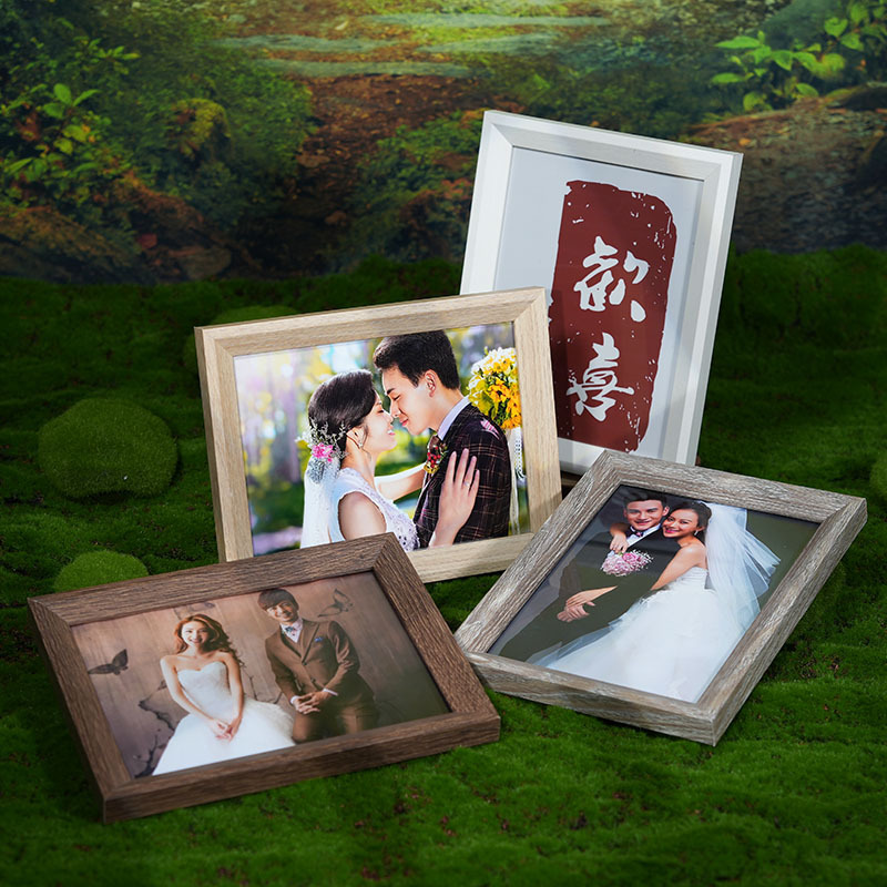 水晶玻璃透明相框摆台6寸7寸8 a4创意10简约照片框架画框像框批发详情4