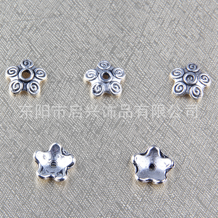 DIY jewelry accessories collection: silver-zinc alloy retro handcrafted bead trays, wholesale of various flower trays pic 8