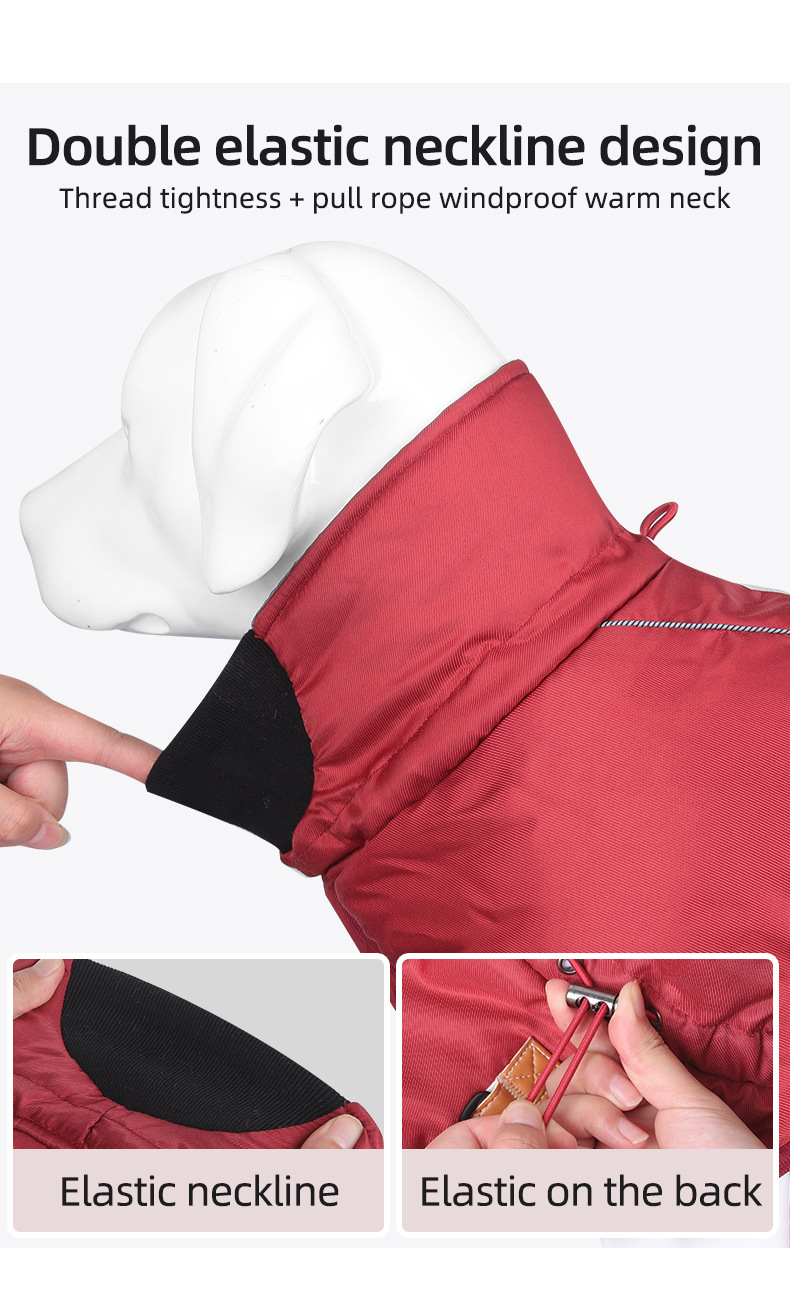 Ropa para mascotas fuera de viaje protección contra el frío y el viento abrigo de perro grueso calor y comodidad ropa de algodón para perros ropa para mascotas pic 7