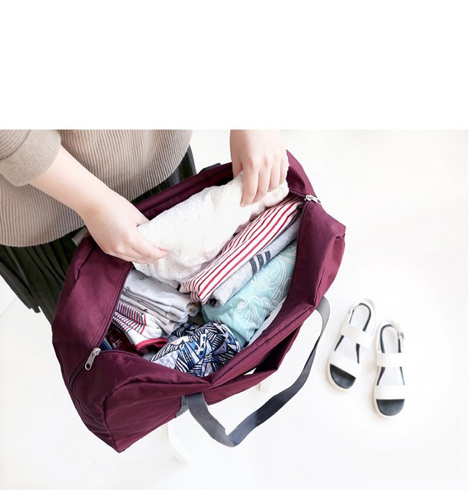Korean version travel bag, foldable travel storage bag, travel storage bag, jacquard bag, clothes organizing bag, maternity bag pic 7