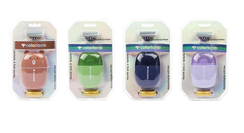 颜羊小熊款便携剃毛刀手动一体式敏感肌专用刀头带护肤皂脱毛神器详情9