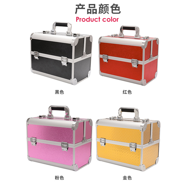 Professional makeup artist, multi-layer aluminum alloy tattoo and nail art box, makeup box, portable hand-held makeup box, toolbox customization pic 5
