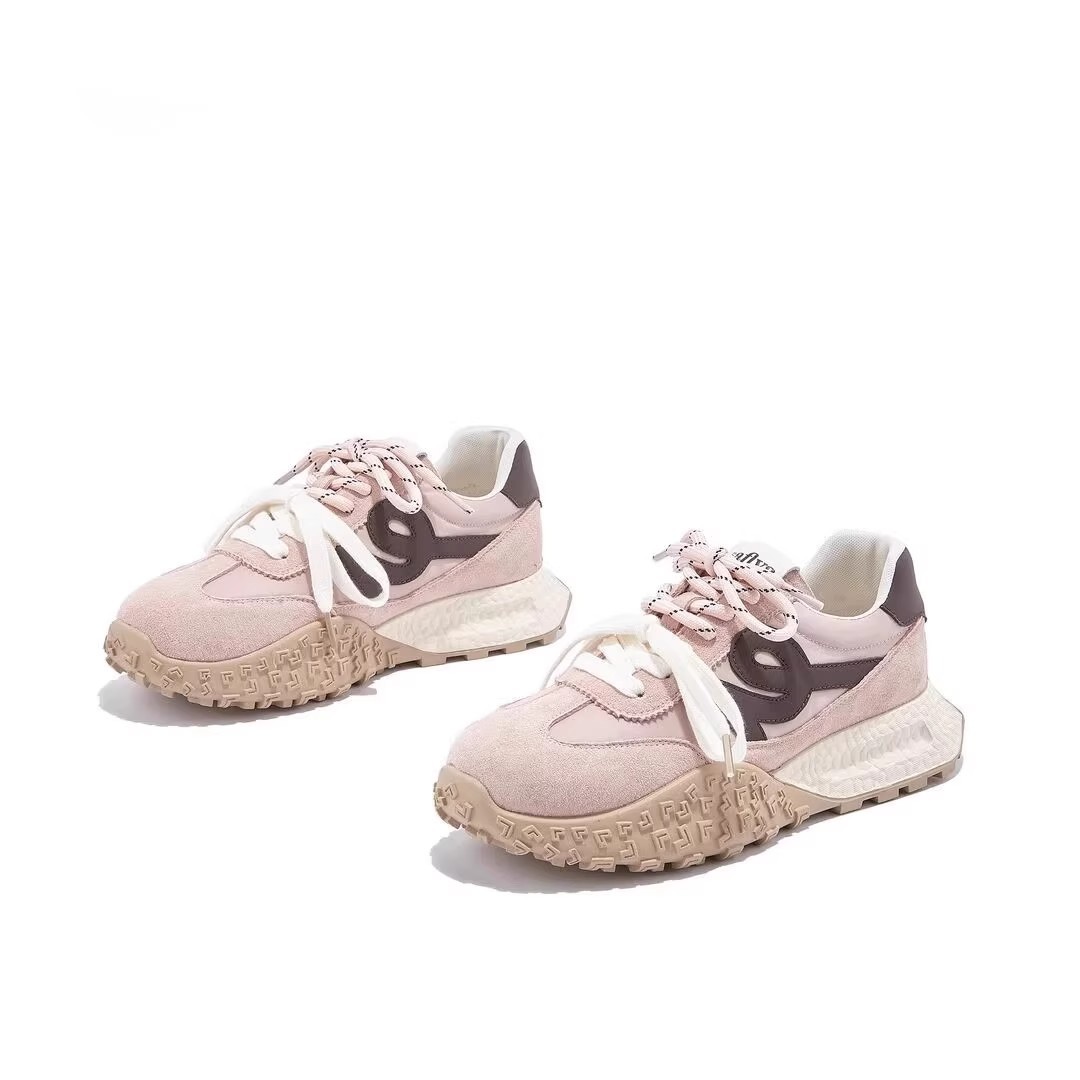 真皮7cm内增高德训鞋女鞋2025春夏季新款百搭厚底休闲运动阿甘鞋详情23