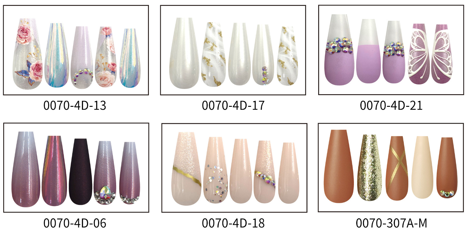 Special offer on 30 pieces of long ballet nail nail patches with diamonds pic 8