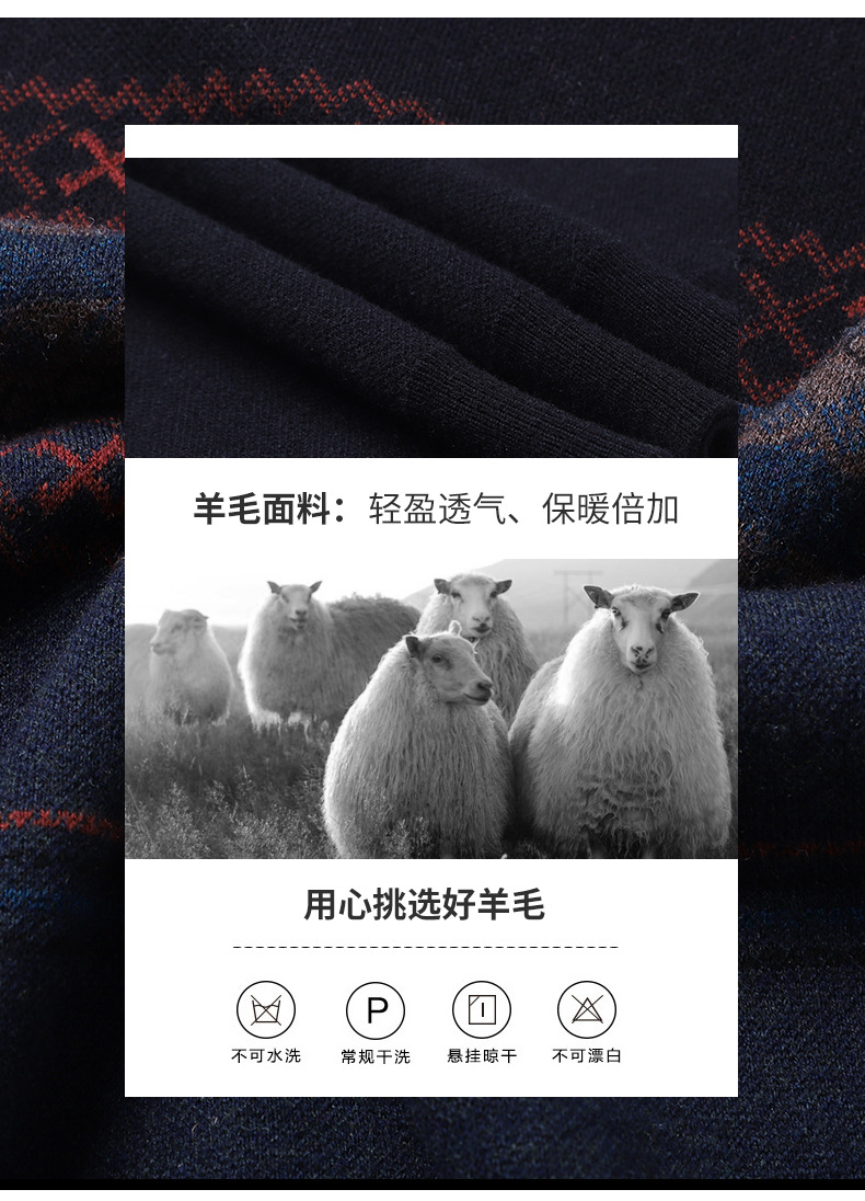 2022中老年男装毛衣加大码爸爸装男式加厚套头羊毛衫地摊赶集货源详情2