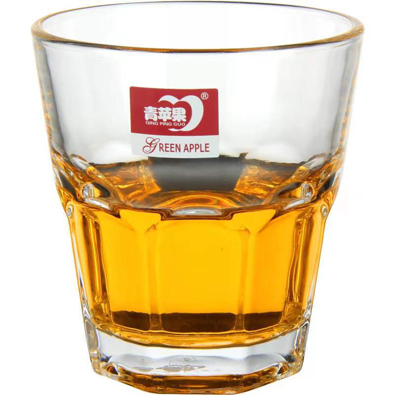 Thickened glass heat-resistant water cup, octagonal household breakfast cup, foreign wine, whisky, spirits, open beverage, juice cup pic 2