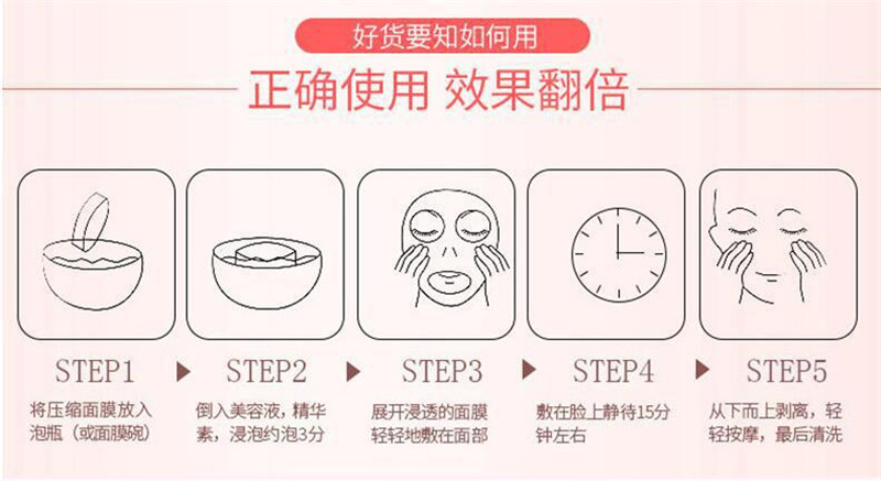 Silk process compressed mask granules mask paper mask fabric has good water absorption and release properties. Beauty tools are specially supplied for foreign trade pic 9