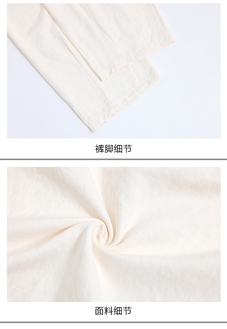 蓝色奶奶裤女夏季2024新款高腰显瘦直筒小个子云朵醋酸凉凉阔腿裤详情41