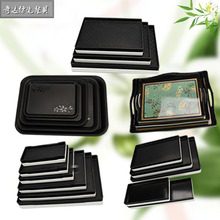 加厚仿竹编盘火锅餐具异形盘商用小吃碟干果零食盘子烧烤菜盘详情19