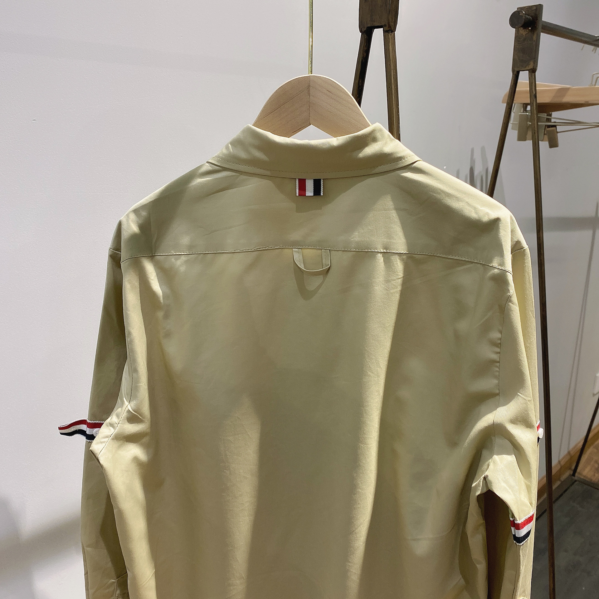 TB casual trendy brand poplin slim-fit solid white shirts for men and women, Oxford fabric shirts for women with long sleeves pic 126