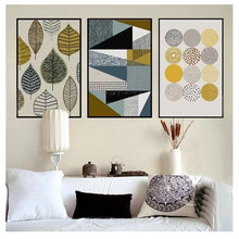 三联黑白黄色的小船油画电脑喷绘油画速卖通亚马逊wish装饰画画芯详情1