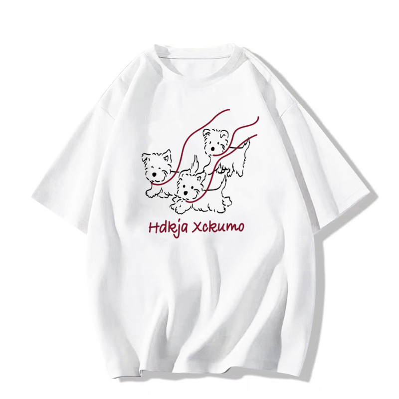 Verano 2025 nuevo estilo explosivo pesado pound algodón manga corta camiseta mujer diseño sentido nicho americano holgado media manga top pic 13