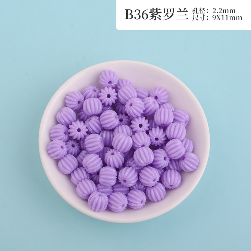 New macaron-colored camellia beads perforated solid rose loose beads diy beading material resin accessories pic 18