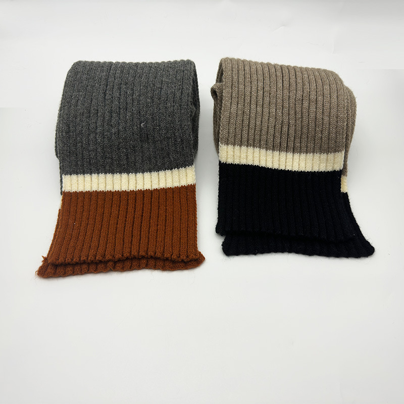 毛线针织围巾男女同款三色百搭韩版围巾学生可爱网红围脖冬款围巾详情2