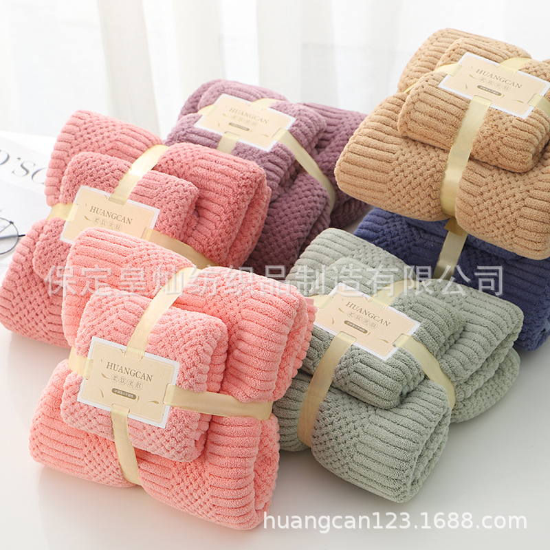 The 2022 new high-quality Teak towel bath towel set and coral fleece beach towel are more water-absorbent and quick-drying than pure cotton pic 8