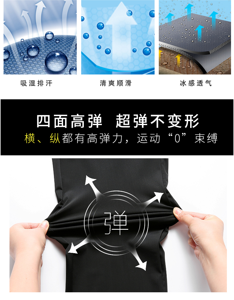 短袖t恤男冰丝POLO衫老人衣服中老年爸爸装休闲运动套装夏父亲装详情9