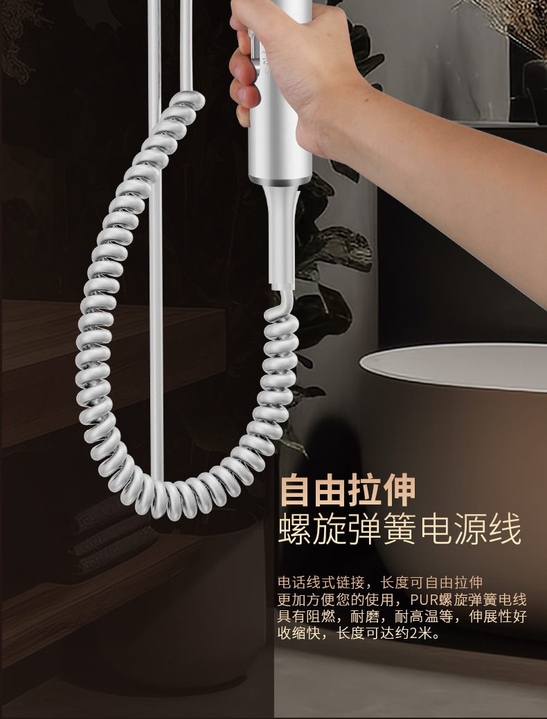 酒店壁挂式宾馆吹风机大功率电吹风民宿挂壁吹风筒免打孔厂家直销详情12