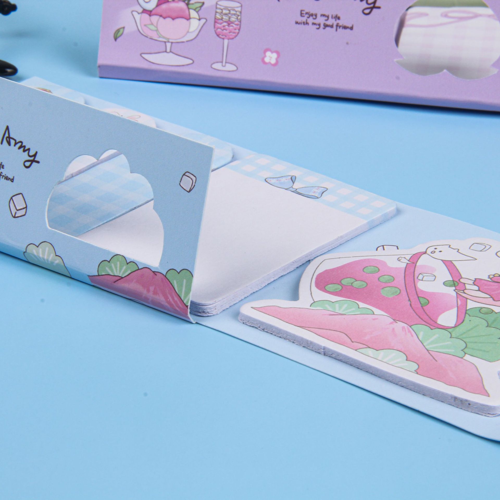 Cartoon sticky notes, sticky notes, paper strips, colored notes, self-adhesive long strips, sticky notes, sticky notes pic 7