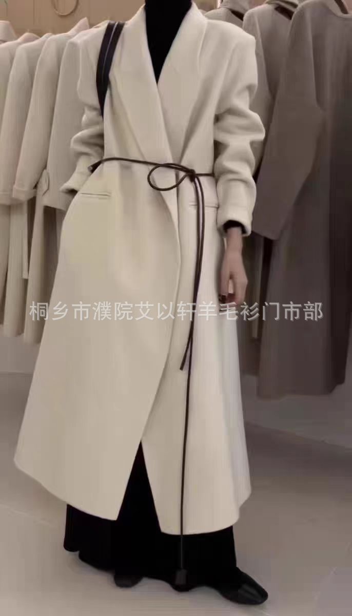 冬季新款韩系西装款美飒双面羊毛长绒毛呢外套长款百搭气质大衣女详情9
